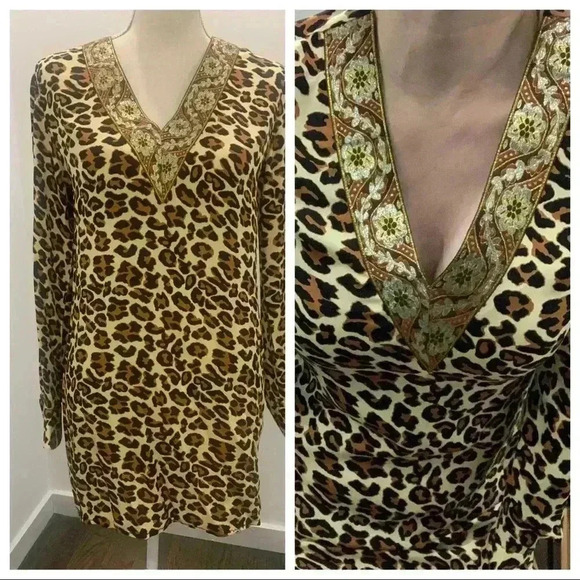 Leopard print silk dress - Picture 3 of 14